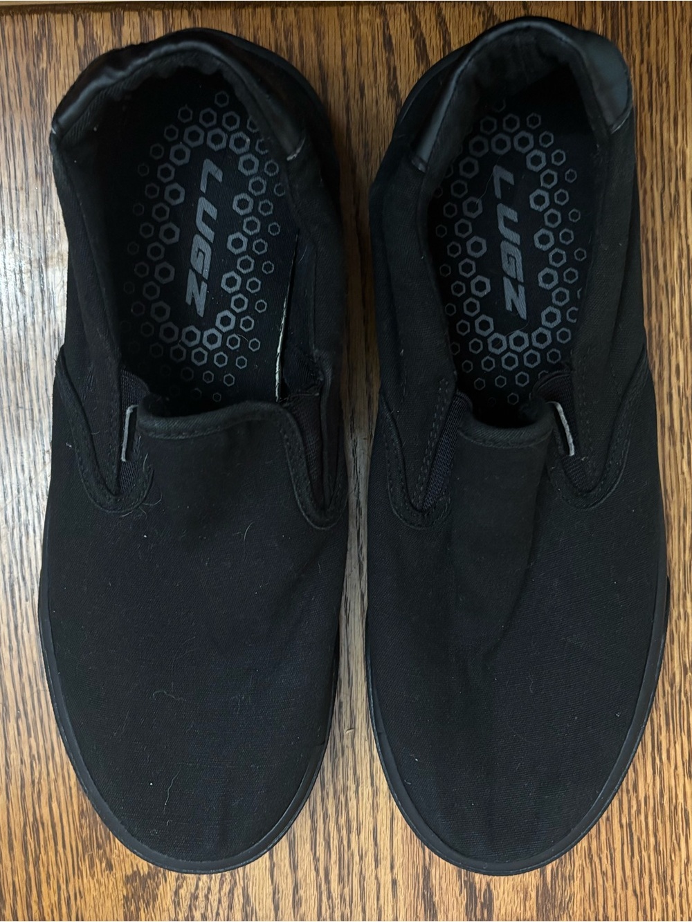 Lugz Adults Black Slip-On Canvas Sneakers
